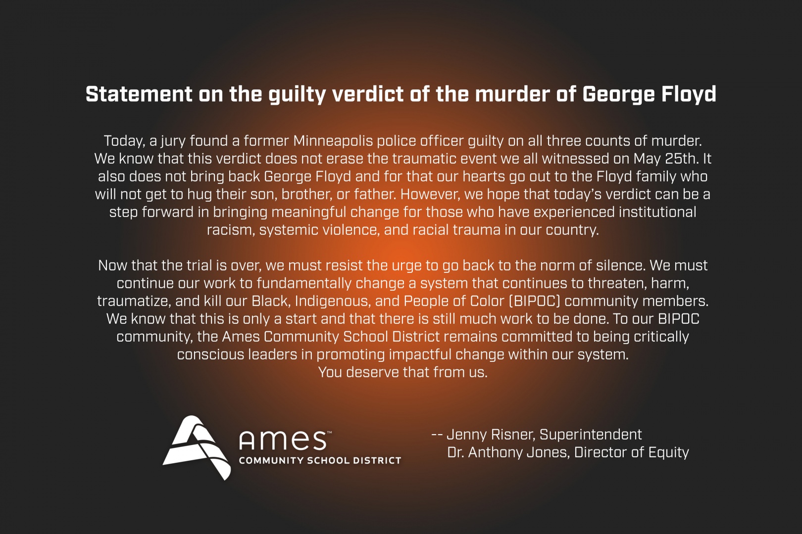 Statement on George Floyd Trial