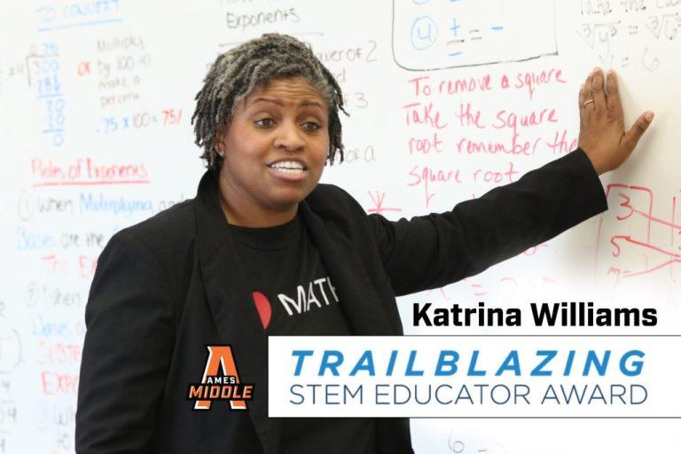 Katrina Williams teaching in a classroom
