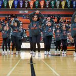 drill team dancing during a halftime performance
