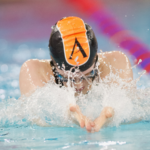 An Ames swimmer competes at the 2023 IGHSAU Championships. Photo courtesy William Jenks