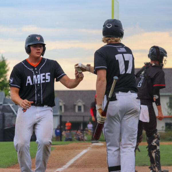 Ames baseball player in action