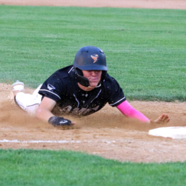 Ames baseball player in action
