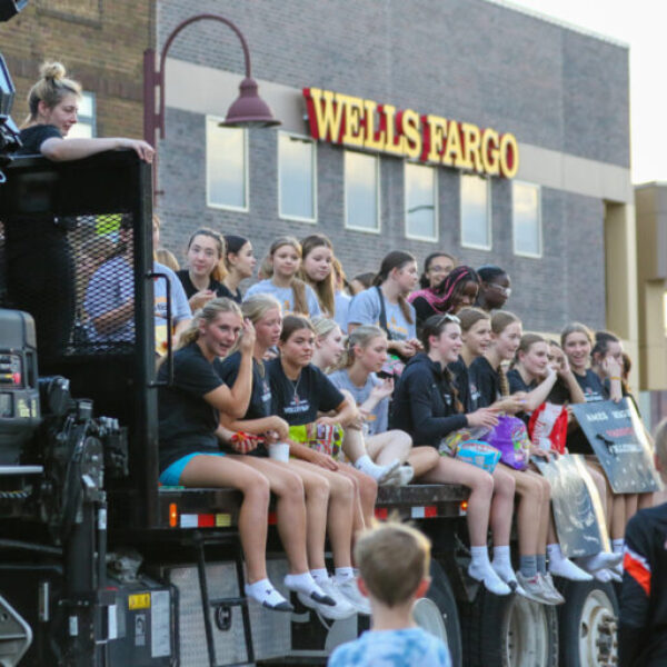 Ames High volleyball in the homecoming parade