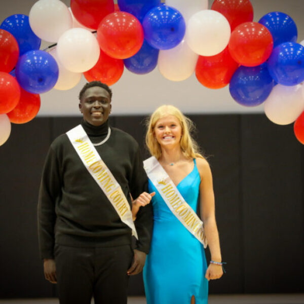 Homecoming court during the pep rally