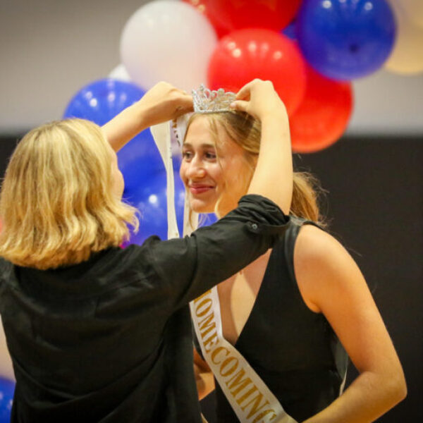 Homecoming princess being crowned