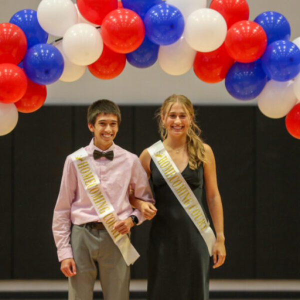 Homecoming court during the pep rally