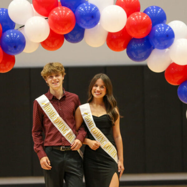 Homecoming court during the pep rally