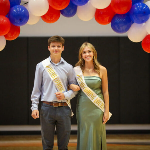 Homecoming court during the pep rally