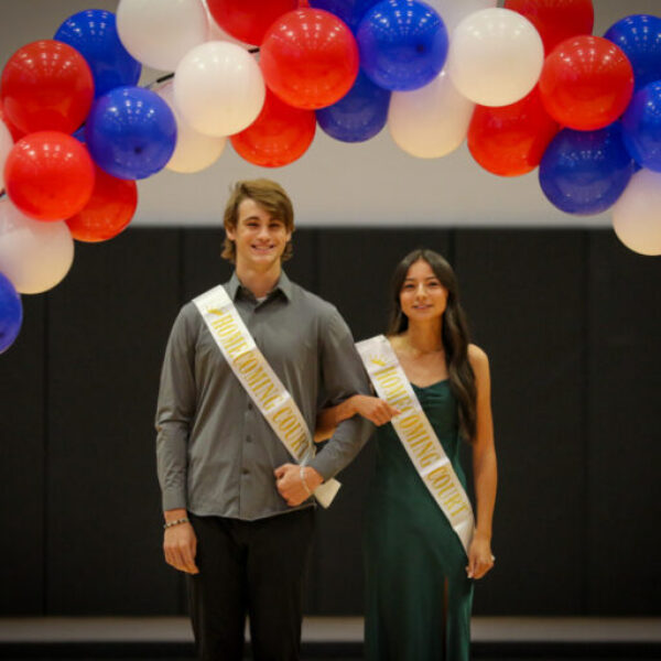 Homecoming court during the pep rally