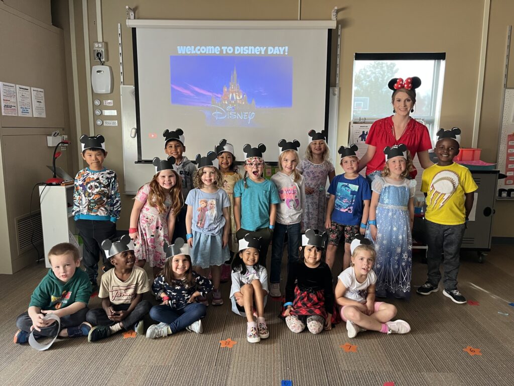 Students celebrating Disney Day